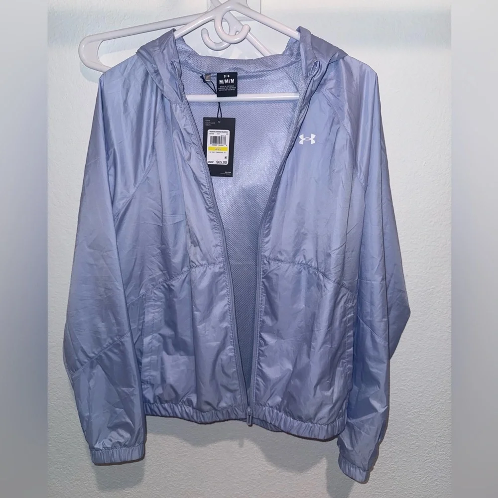 Brand New! Under Armour Rival FullZip Windbreaker Women’s NWT Size Large - Picture 3 of 6